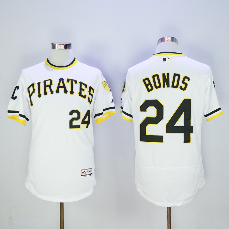 Men Pittsburgh Pirates #24 Bonds White Elite MLB Jerseys